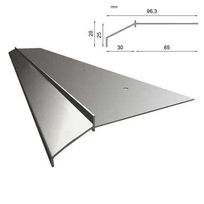 Produktbild von Renoplast Aluminium Traufprofil K10 Harzböden, Profil 200cm, Grau