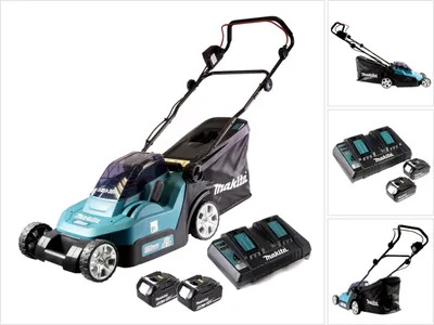 Zdjęcie produktu dla Kosiarka akumulatorowa Makita DLM 382 PM2 36 V ( 2x 18 V ) 38 cm 40 l + 2x akumulator 4,0 Ah + podwójna ładowarka