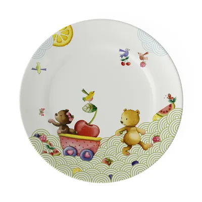 Produktbild von Villeroy & Boch Kiddy Bears Hungry as a Bear Kindergeschirr-Set 4-teilig – Teller, Suppenteller, Müslischale & Becher