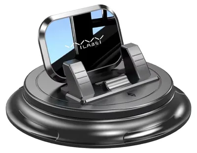 Produktbild von Handyhalterung fürs Auto - Universelle Armaturenbrett-Halterung - 360° Drehbar - Automatische Schwerkraftverriegelung - Erschütterungsfest - ABS - Schwarz