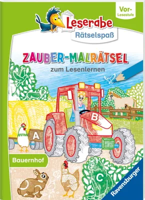 Zdjęcie produktu dla Leserabe Rätselspaß - Zauber-Malrätsel zum Lesenlernen: Bauernhof (Vor-Lesestufe)