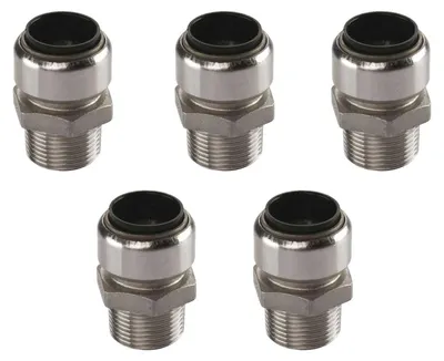 Produktbild von Edelstahl Steckfitting Tectite Übergangsverschraubung Außengewinde 22 mm - 1/2' DVGW 5 Stück