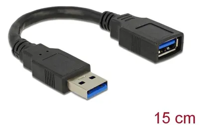 Zdjęcie produktu dla DeLOCK 82776, 0,15 m, 5 Gbit/s, Czarny
