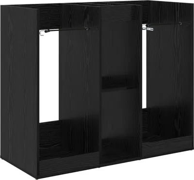 Image de Armoire de golf vidaXL, noir uni, aspect chêne, 102 x 45 x 85,5 cm