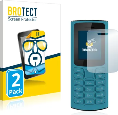 Produktbild von 2x Für Nokia 105 4G 2021 Schutzfolie BROTECT Displayschutz Display Schutz Folie Klar Transparent