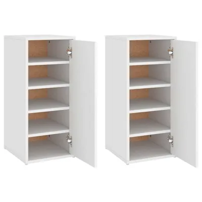Obrázok produktu pre vidaXL Skrine na topánky 2 ks. Biela 32x35x70 cm odvodený drevený výrobok