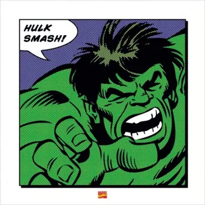 Image de Hulk - Quote - Marvel Comics - ART PRINT - 40x40cm - Affiche Poster