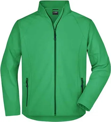 Produktbild von James+Nicholson JN1020 | Herren  Softshell Jacket - Farbe: Green - Größe: XL