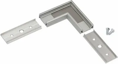 Produktbild von 90° Ecke für Aufbauprofil flach Alu-eloxiert