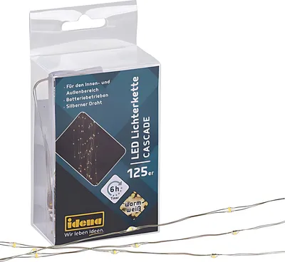 Produktbild von Idena 125er Micro LED Lichterkette silber 1,7 m