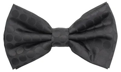 Produktbild von Fabio Farini - 1 Stück Schwarze Herren Fliegen - Männer Querbinder Vorgebunden Bowtie Schwarz - Pitch Black