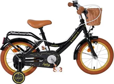 Produktbild von Volare Ashley Kinderfahrrad - Mädchen - 14 Zoll - Schwarz - Zwei Handbremsen