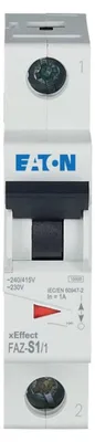 Zdjęcie produktu dla Eaton FAZ-S1/1, Miniaturowy wyłącznik, Type S, IP20