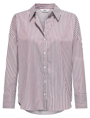 Produktbild von Gestreifte Bluse mit langen Ärmeln und Knopfleiste | XL
