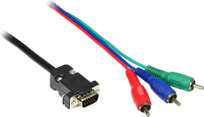 Produktbild von Anschlusskabel VGA an 3x Cinch Stecker (RGB), 2m, Good Connections®