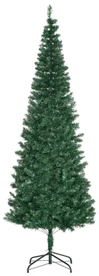 Zdjęcie produktu dla Choinka świąteczna, sztuczna, z podstawą, oświetleniem LED, wysokość 2,1 m, zawiera 1 gwiazdę betlejemską, kolor zielony