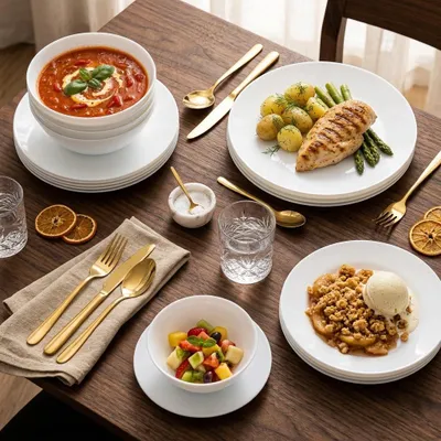 Produktbild von PRIMA DECO CLASSIC Opalex Speiseservice 36-teilig für 12 Personen