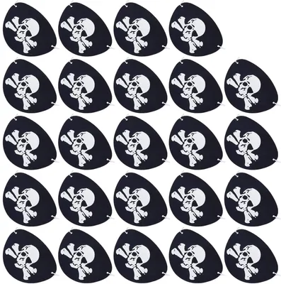 Produktbild von Augenklappen Pirat Schwarz Piraten Zubeh?r Filz fš¹r Halloween Party Weihnachten 24 Stš¹ck