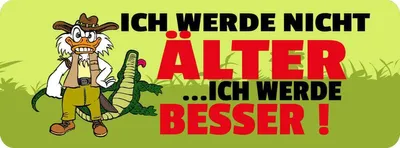 Produktbild von vianmo Holzschild 10x27 cm Ich werde nicht älter besser Spruch Zitat