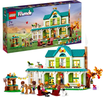 Produktbild von LEGO 41730 Friends Autumns Haus, Puppenhaus mit Tierfiguren und Zubehör, Mini-Puppen Autumn, Mia und Haustieren, Spielzeug für Mädchen und Jungen ab 7 Jahren, 2023 Charaktere
