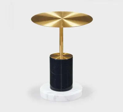 Immagine prodotto di Tavolino moderno in marmo oro tavoli da salotto design rotondo