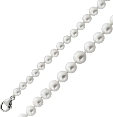 Produktbild von Perlenkette japanische Akoyaperlen 5.1-8.6mm Silber 925  53