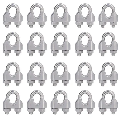 Produktbild von Omgoods – Set mit 20 Kabelklemmen mit U-Bügeln – Für Kabel bis 16 mm Durchmesser