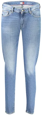 Produktbild von Nachhaltige Damenjeans Lucy: Mid Slim in Blau mit Logo-Details