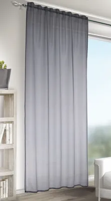 Produktbild von Fertigschal verdeckte Schlaufen „Maxi“ - Größe (HxB): 280x135cm Farbe: Grau