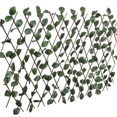 Immagine prodotto di Recinto in Salice a Traliccio 5 pz Foglie Artificiali 180x60 cm
