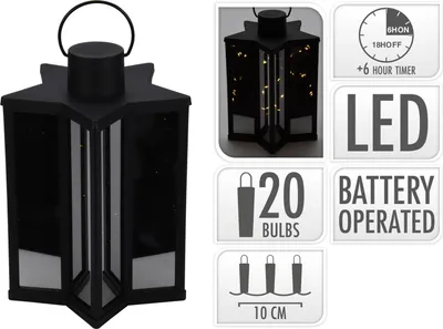 Obrázek produktu pro Zrcadlová lucerna LED 23cm dekorace na hraní vícebarevná