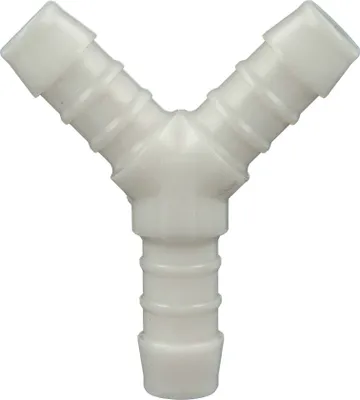 Produktbild von tecuro Schlauchverbinder Y-Stück, allseitig Ø 12 mm - Nylon weiß