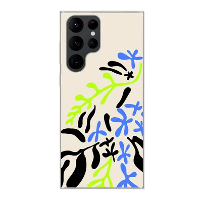Produktbild von MuchoWow® Handyhülle Schutzhülle Hülle für Samsung Galaxy S22 Ultra Blatt - Abstrakt - Muster Silikon Softcase Handy Hülle - Abbildung