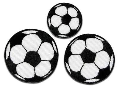 Produktbild von Set Fußball Sport - Aufnäher, Bügelbild, Aufbügler, Applikationen, Patches, Flicken, Zum Aufbügeln, Größe: 3,5 x 3,5 cm