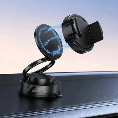 Zdjęcie produktu dla Uchwyt samochodowy na telefon magnetyczny z przyssawką obrót 360