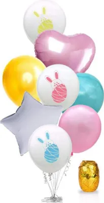Produktbild von Oblique Unique Hasen Folien Luftballon Set 8 Stk. Ostern Kinder Geburtstag Deko Osterdeko