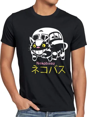 Produktbild von BaumwolleCloud Katzenbus Herren T-Shirt stop neko nachbar tonari no