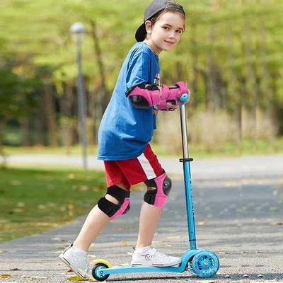 Produktbild von Famanu Schutzausrüstung 6 in 1 - Knie-, Ellenbogen- und Handgelenkschutz für Kinder