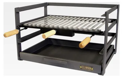 Produktbild von Grillschublade mit Grill, Schwarz, 46 x 41 x 35 cm