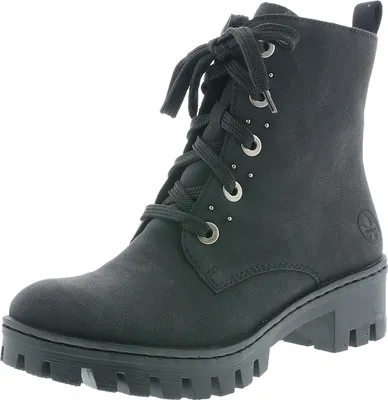 Produktbild von Rieker Damen 75700-01 Schnürboots Warmfutter Stiefeletten, Größe:38 EU, Farbe:Schwarz