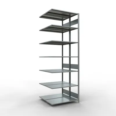 Zdjęcie produktu dla Podwójna półka wtykowa typ 150 - 3000x1000x2x500 mm ocynkowana 2x7 półek