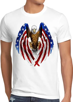 Produktbild von style3 USA Adler T-Shirt Herren US Amerika Stars Stripes Weisskopfadler