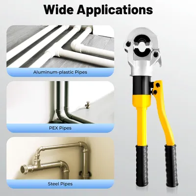 Imagen del producto de Alicate hidráulico para crimpar - Matrices de 16/20/25/32 mm - Fuerza de 8 toneladas - Acero Cr40