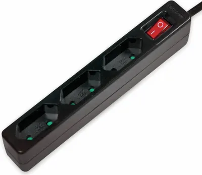Immagine prodotto di LOGILINK LPS230B Presa multipla con interruttore Spina nera a 3 vie con contorno