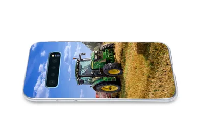 Produktbild von MuchoWow® Handyhülle Schutzhülle Hülle für Samsung Galaxy S10 Plus Traktor - Bauernhof - Heu - Feld - Sonne - Landleben Silikon Softcase Handy Hülle - Schutzhülle