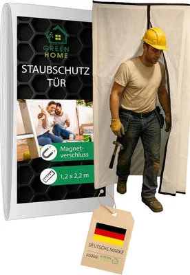 Produktbild von Staubschutztür 1.20 x 2.20 m, Vlies, mit Magnetverschluss, für Renovierung