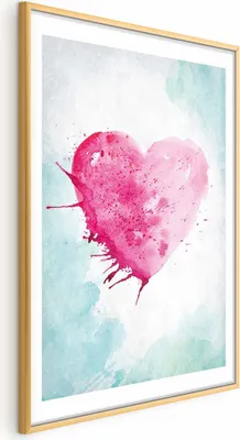 Produktbild von Posterpapier Poster - Watercolor Heart 29.7x42 cm Abstrakt n-B-0031-ao-a