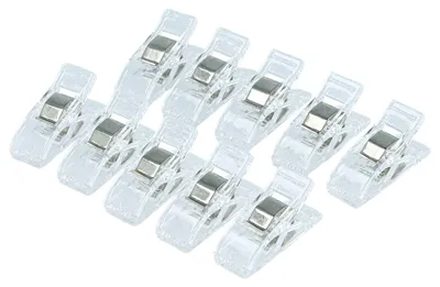 Produktbild von vhbw 10x Wonderclips - Mit Abstandsmarkierungen, Transparent