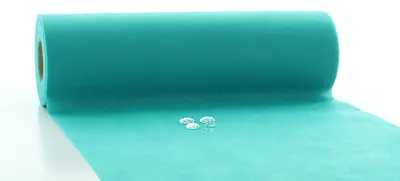 Produktbild von MANK Tischband Türkis aus PP-Vlies, wasserabweisend, 30 cm x 20 m, 1 Stück - Tischläufer Tischdecke Einweg
