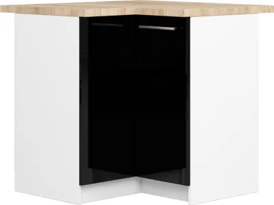 Produktbild von AKORD Furniture Factory KS0POLIBIACZARPOL010, 2 Tür(en), 2 Regale, Weiß, Drehtür, 16 mm, 460 mm